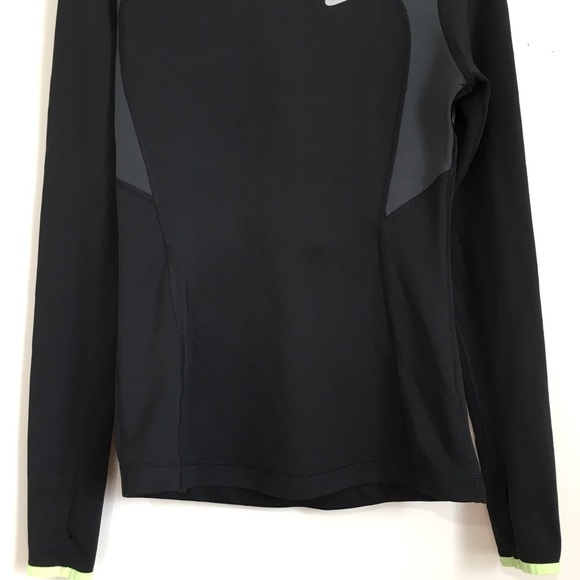Nike Dri Fit Black Long Sleeve pullover athleisure hoodie - Picture 4 of 14